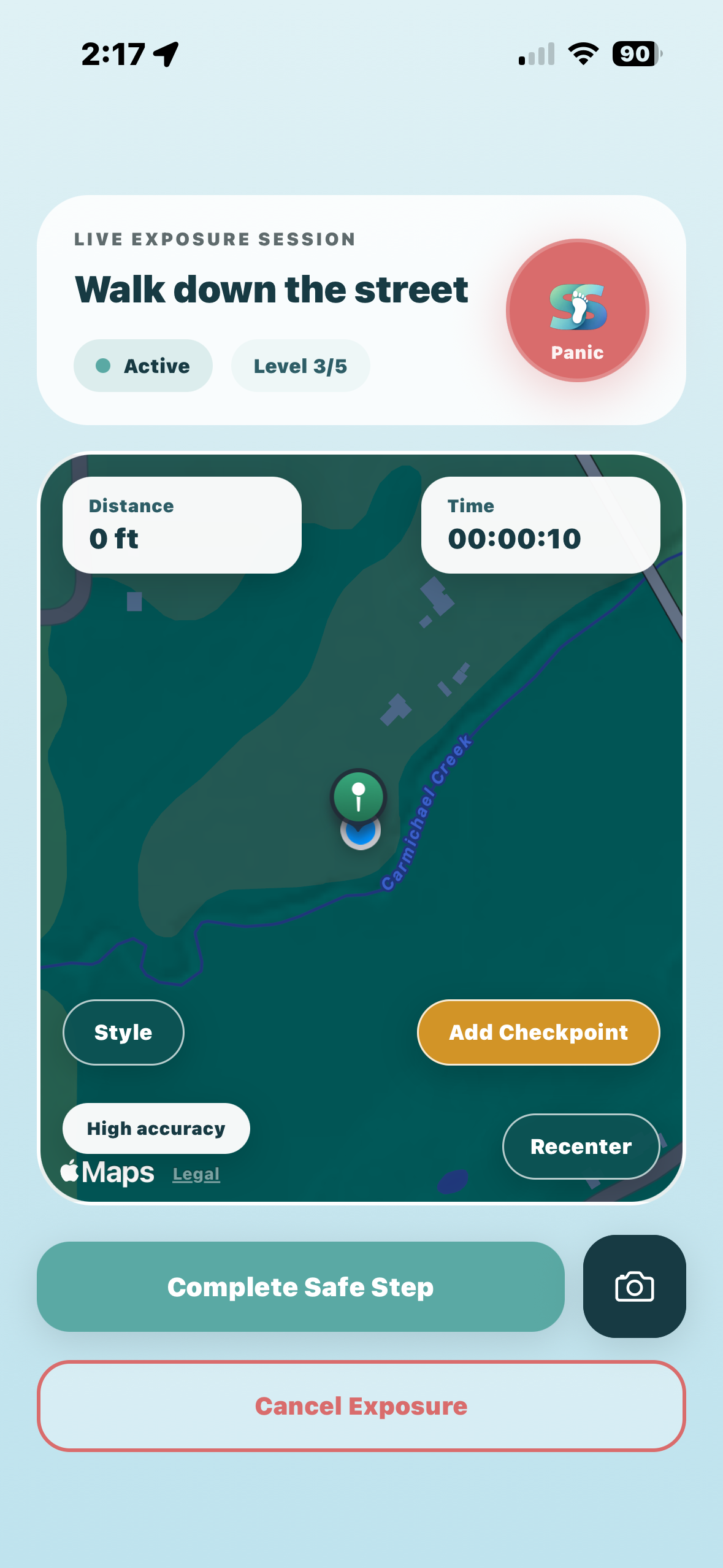 SafSteps home dashboard preview