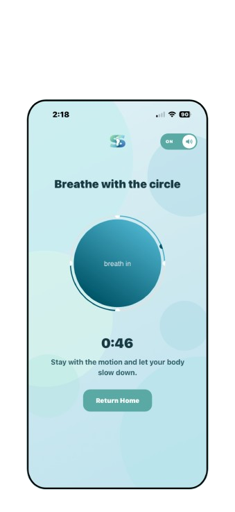 SafSteps panic support screen