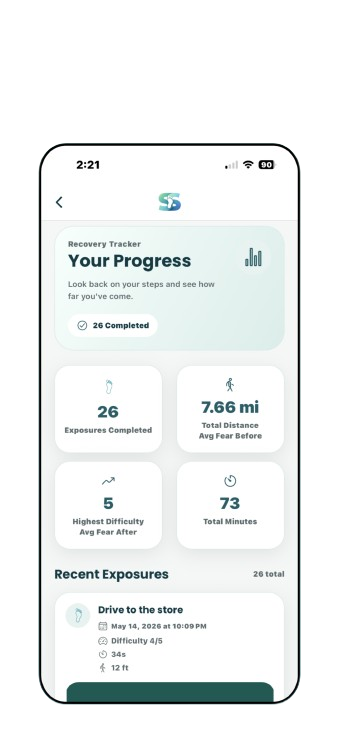 SafSteps progress screen